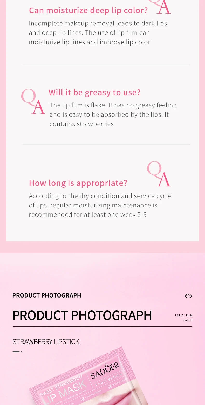 3/5/10/20/30pcs Pink Moisturizing Lips Mask Nourishing Hydrating Crystal Collagen Gel Lip Patches Lip Plumper Sexy Lip Skin Care