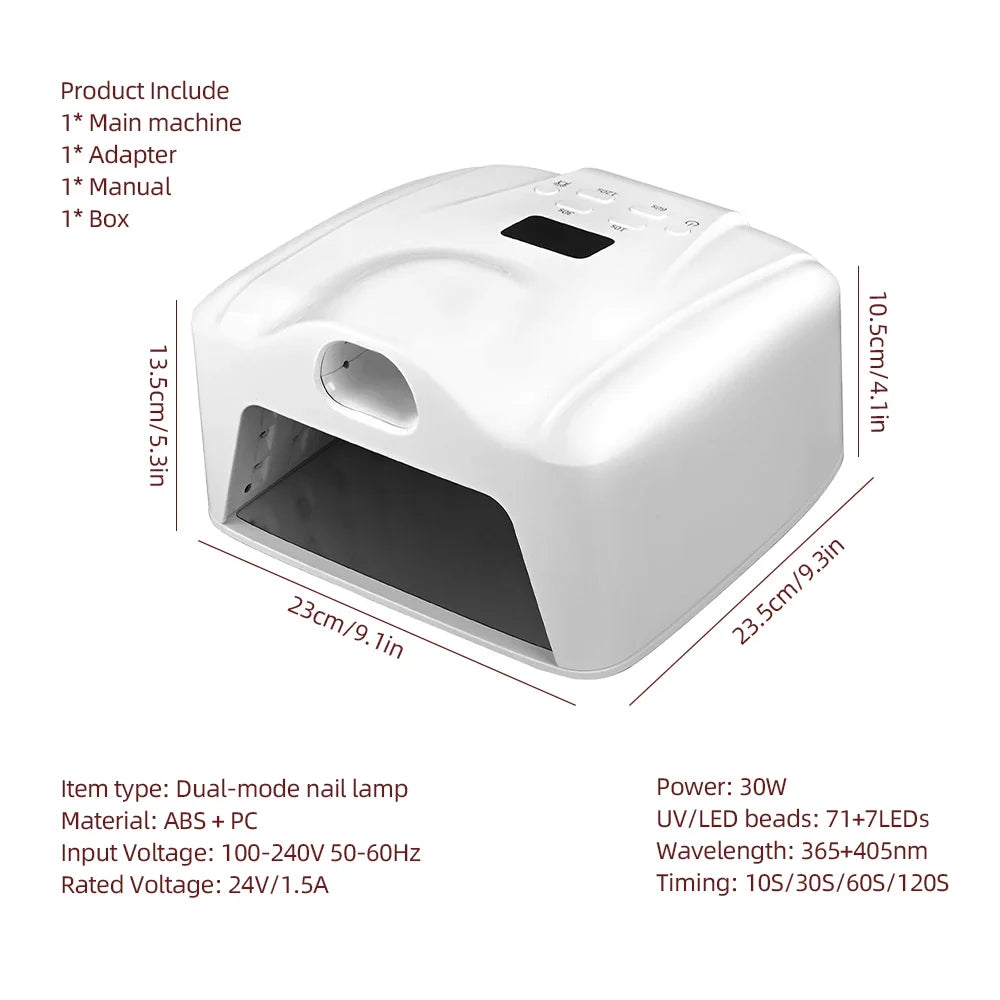 Dual Nail Lamp Single Toe Single Finger Gel Nail Curing Lamp Full Hand Fast Drying LED Light Nail Dryer Auto Sensor Dual Lamp