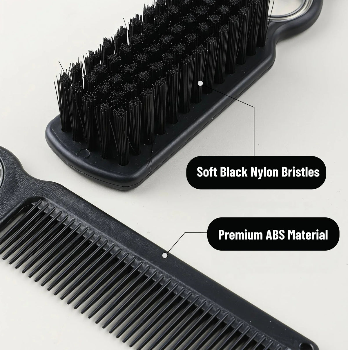 1/3PCS New Pro Spinning Barber Fade Brush Combs Dual-Sided Salon Styling Tools For Hair Removal Neck Duster Cleaning Brushes