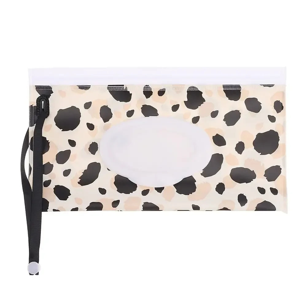 EVA Baby Wet Wipe Pouch Portable Buckle Wipes Holder Case Flip Cover Snap-Strap Reusable Wet Wipe Bag Outdoor Tissue Box