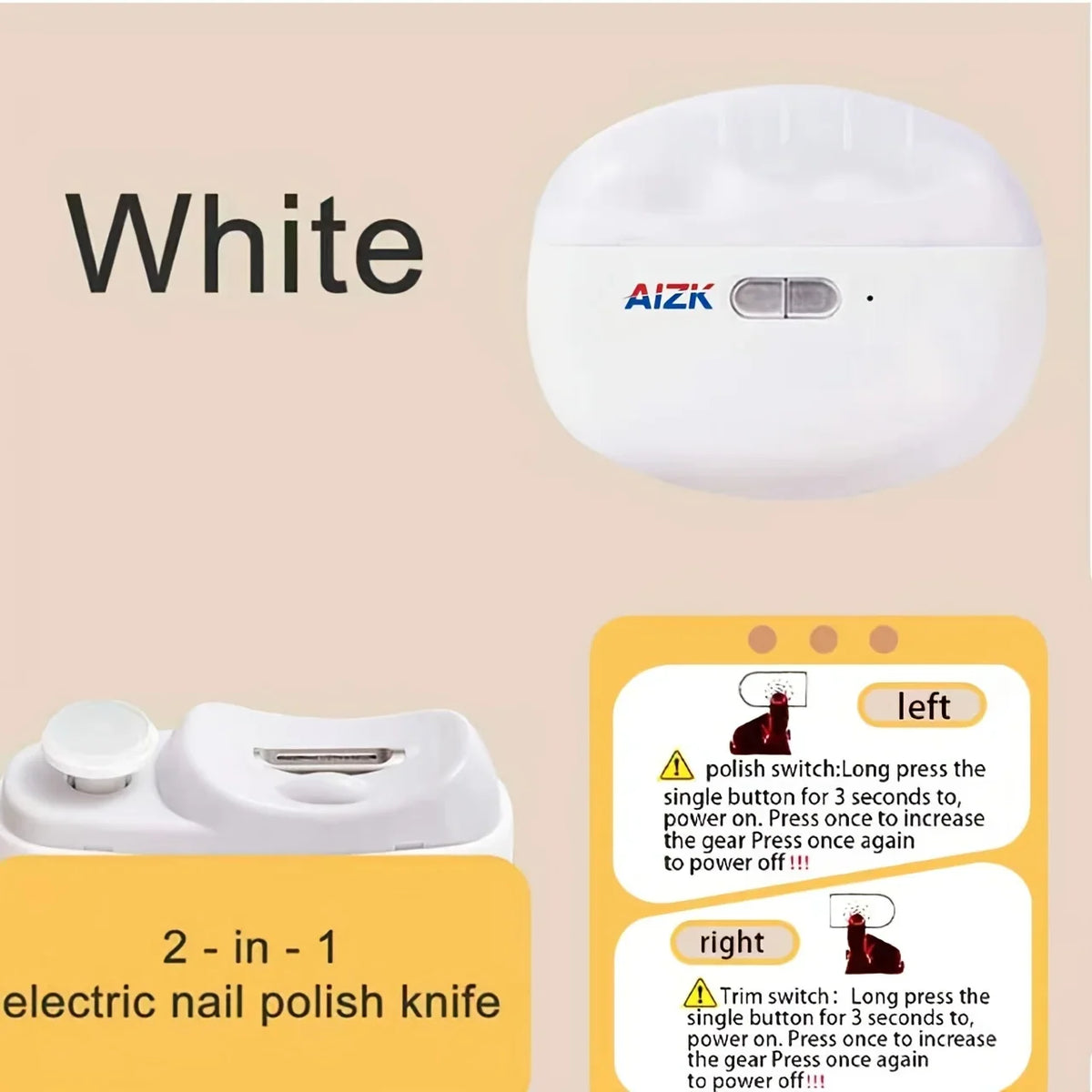 2-in-1 Electric Nail Clipper & Polisher with LED Light, USB Charging, Safe Grinding for All Ages, Valentine's Gift