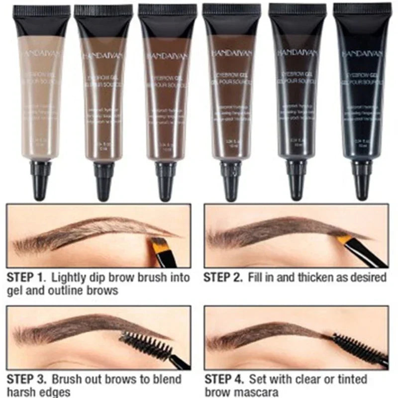 6 Colors Eyebrow Gel Cream Makeup Eyebrow Tattoo Pen Tint Waterproof Long Lasting Eyebrow Enhancers Eyebrows Makeup Cosmetics
