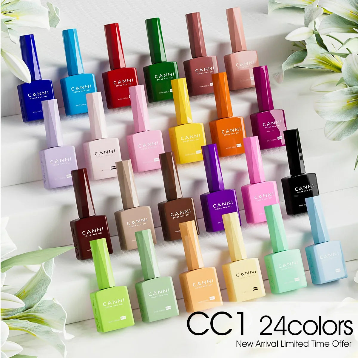 CC8 New Kit CANNI 9ML Nail Gel Polish HEMA/TPO FREE 30pcs Color Gel Pigment Professional Long Wear Top Coat Gel Varnish Set
