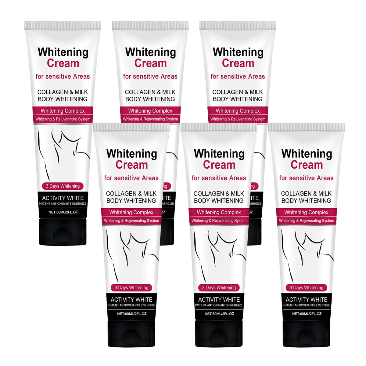 EELHOE 60ml Underarm Whitening Cream Dark Skin Improve Melanin Pigmentation Bleaching Brighten For Underarms Knees Elbows Care