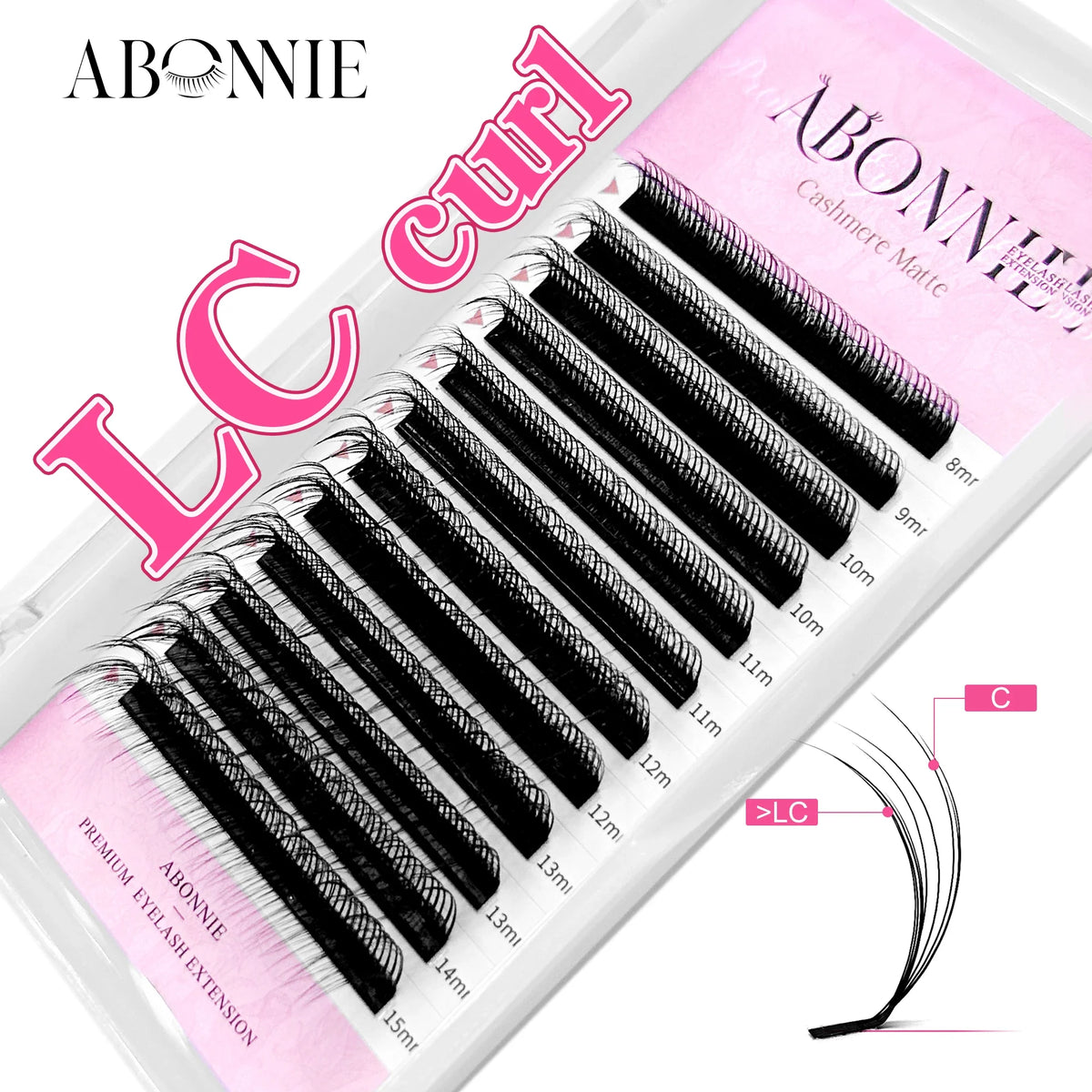 Abonnie Multi Layer Wispy Lashes Pre-Bundled Eyeash Extensions 3D Fluffy Camellia Eyelashes Automatic Flowering Lash LB Eyelash