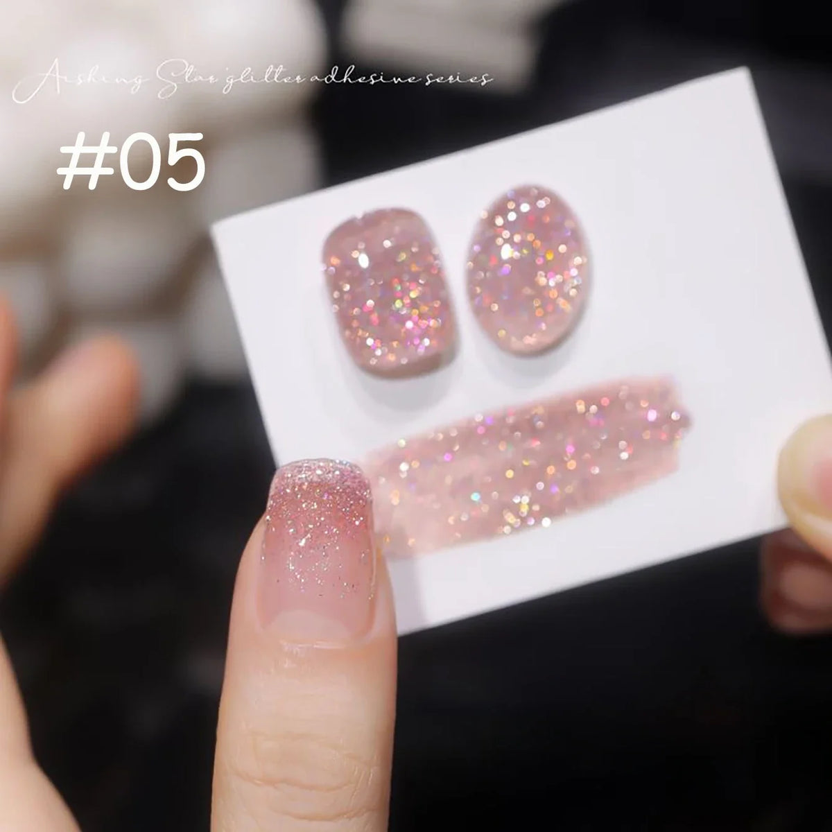 1-12pcs WS Summer Autumn Nails Flashing Reflective Disco Pink Blue White Broken Diamond Gel Nail Polish Nail Art Nail Supplies