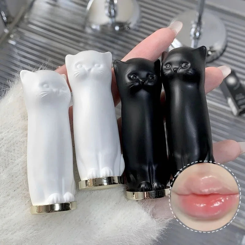 Cat Moisturizing Lip Balm White Blue Tint Crystal Jelly Colored Anti-chapped Lip Care Smoothens Lips Lines Base Clear Lipstick