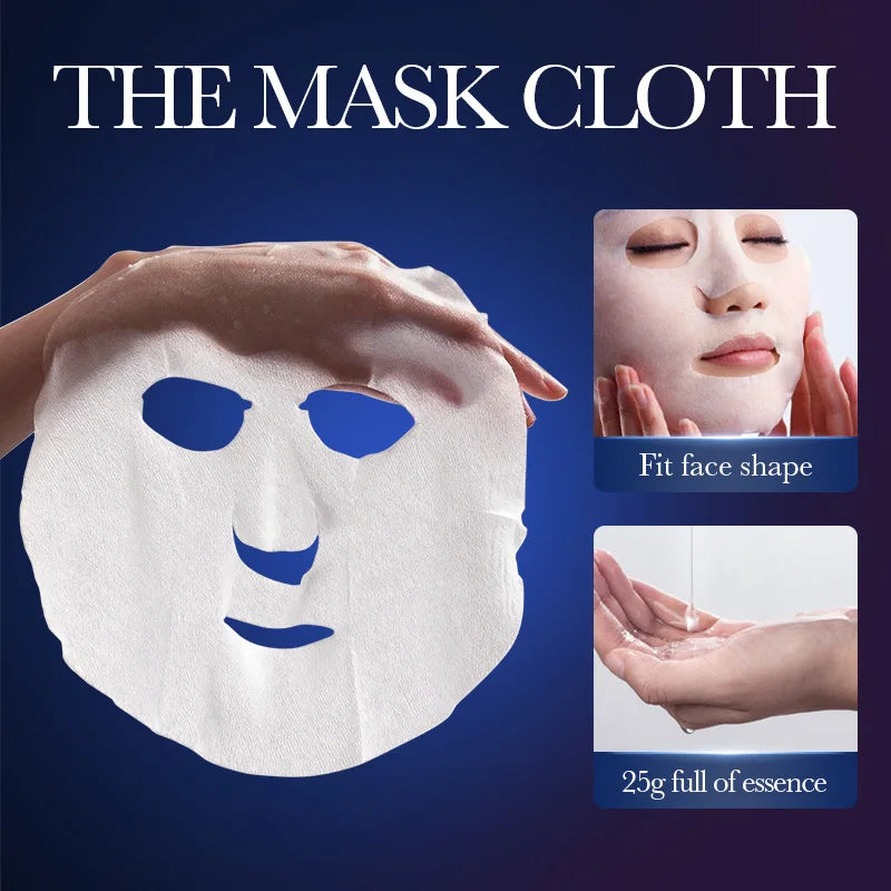 10pcs Vitamin C Niacinamide Retinol Face Mask Anti Wrinkle Moisturizing Brightening Firming Hydrating Facial Masks Skin Care