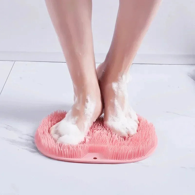 Back Massage Brush Exfoliating Shower Massage Scraper Bathroom Non-slip Bath Mat Silicone Foot Wash Body Cleaning Bathing Tool