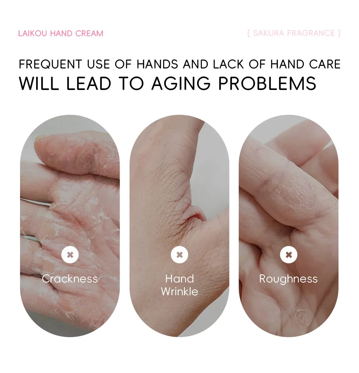 7pcs Collagen Sakura Hand Cream Skin Soften Nourish Care Deep Cracked Repair Beauty Products Girl Moisturizing Hand Skin