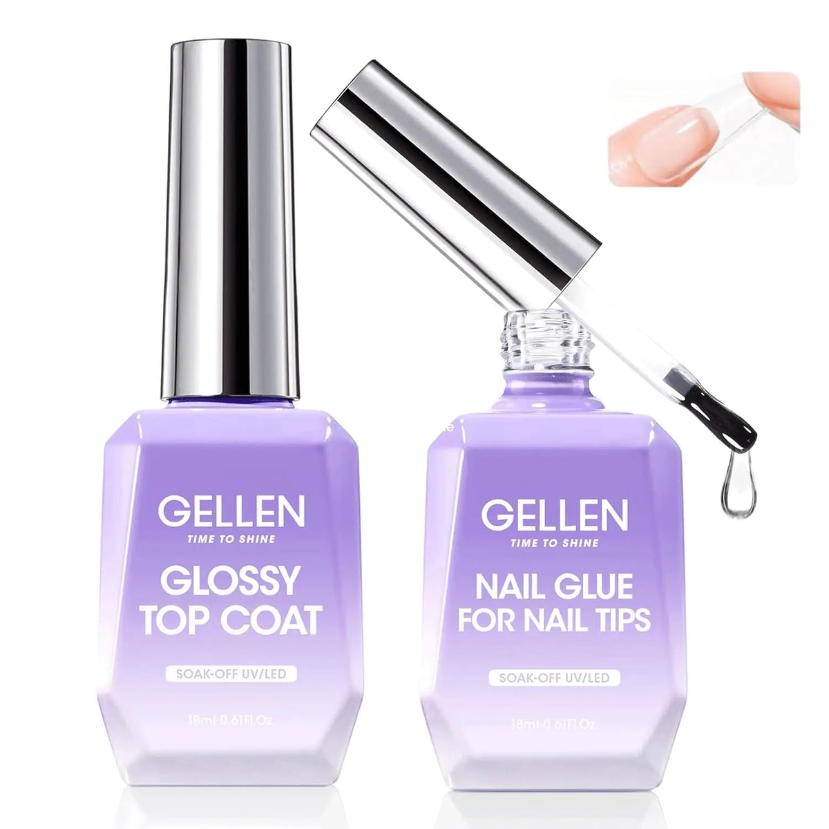 18ml Top Coat Base Coat Gel Set Nail Art No Wipe Soak Off Ultra Glossy Top UV LED Cured Long Lasting Nail Supplies