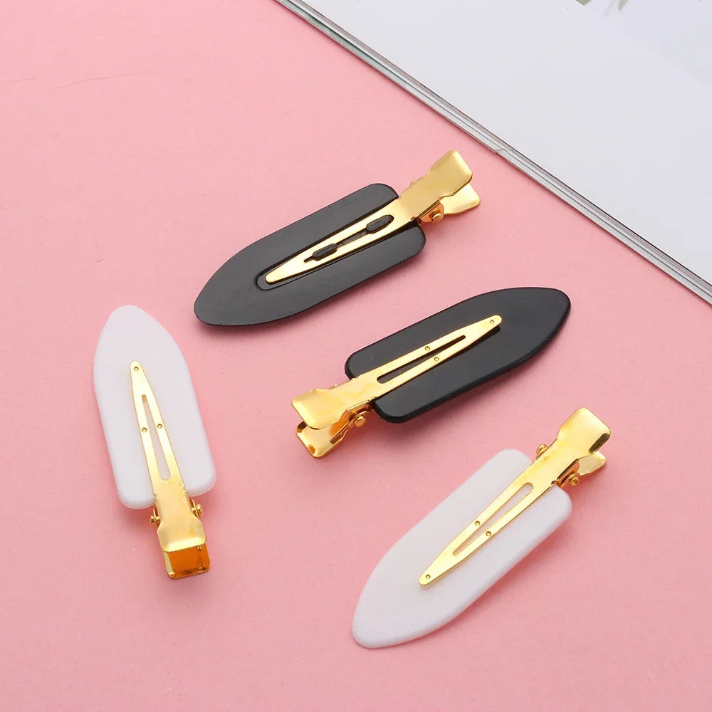 4 Pcs Seamless No Crease Barrettes Makeup Clip No Bend Hair Clip Professional Salon Styling Fixed hairpin Woman Man Hairdressing