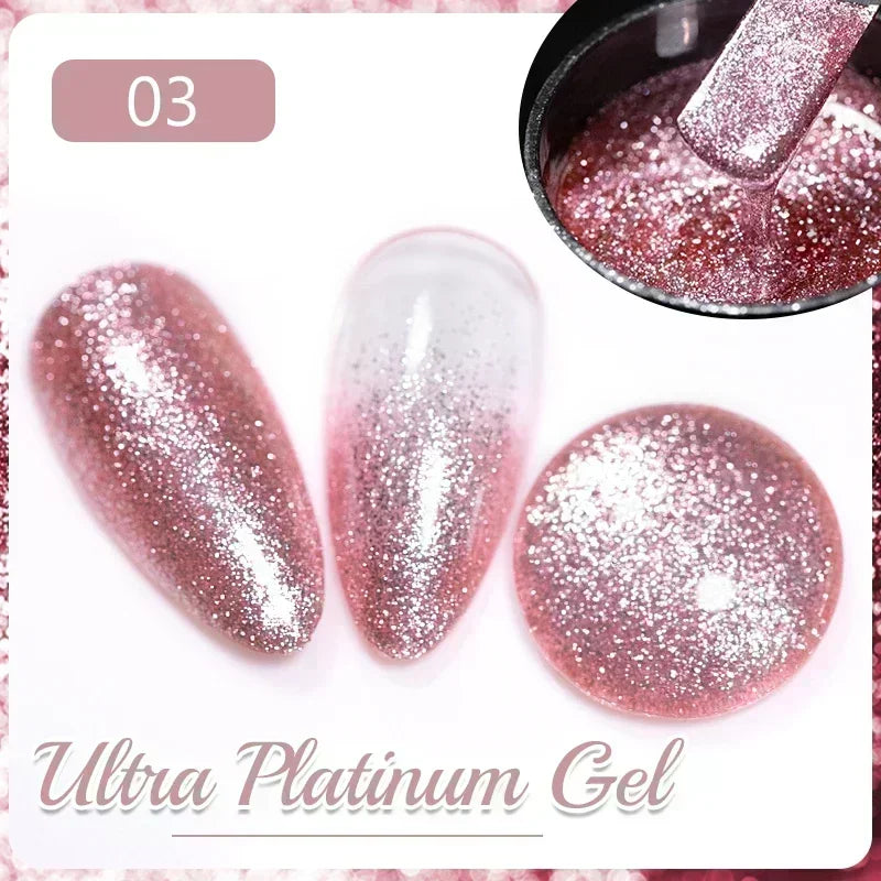 5ml Golden Silvery Metallic Painting Liner Gel Polish Chrome Mirror Effect Semi-Permanent Varnish For Stunning French Nail Art