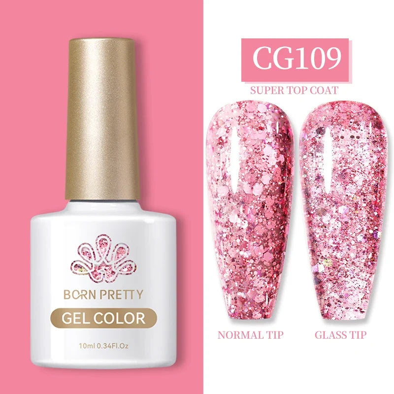 BORN PRETTY 10ml Clear Blooms Gel Polish UV LED Soak Off Nail Art Polish for Spreading Effect Marble Nail Polish Gel Painting