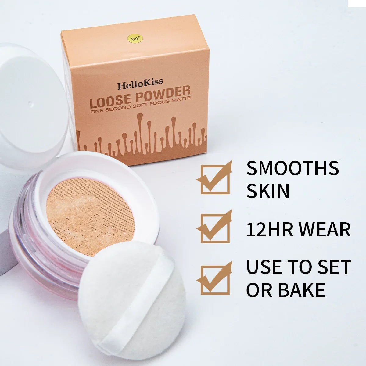 5 Colors Loose Powder Can Reduce Pores and Fine Lines, With a Long-lasting Matte Effect and Natural Facial Makeup Powder