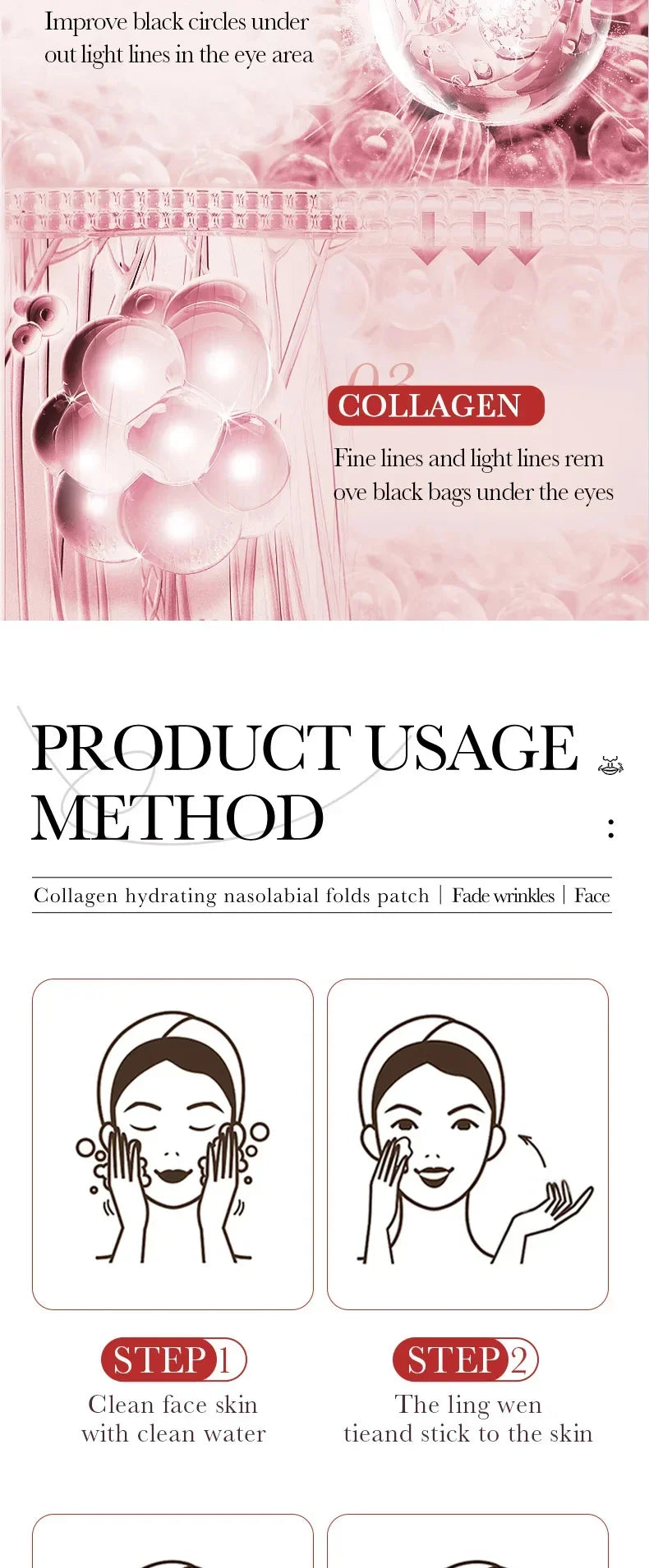Hydrocrystalline Firming Patch, Anti-aging, Reduces Fine Lines and Facial Sagging, Deep Nourishment, Korean Skincare