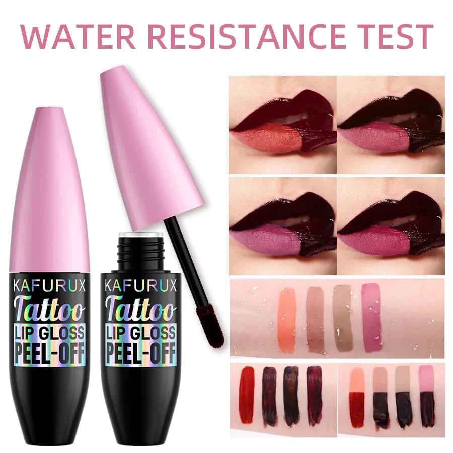 7 Colors Blading Lip Gloss Peel Long Lasting Waterproof Liquid Lipstick Pink Lip Glaze Transfer Resistant Lip Tint Makeup Gifts