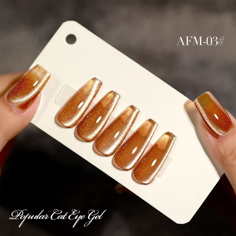 AS 15ml Mint Green Color Cat Magnetic Gel Nail Polish Sparkle Glitter Gel Varnish Semi Permanent for Summer Manicure DIY Gift
