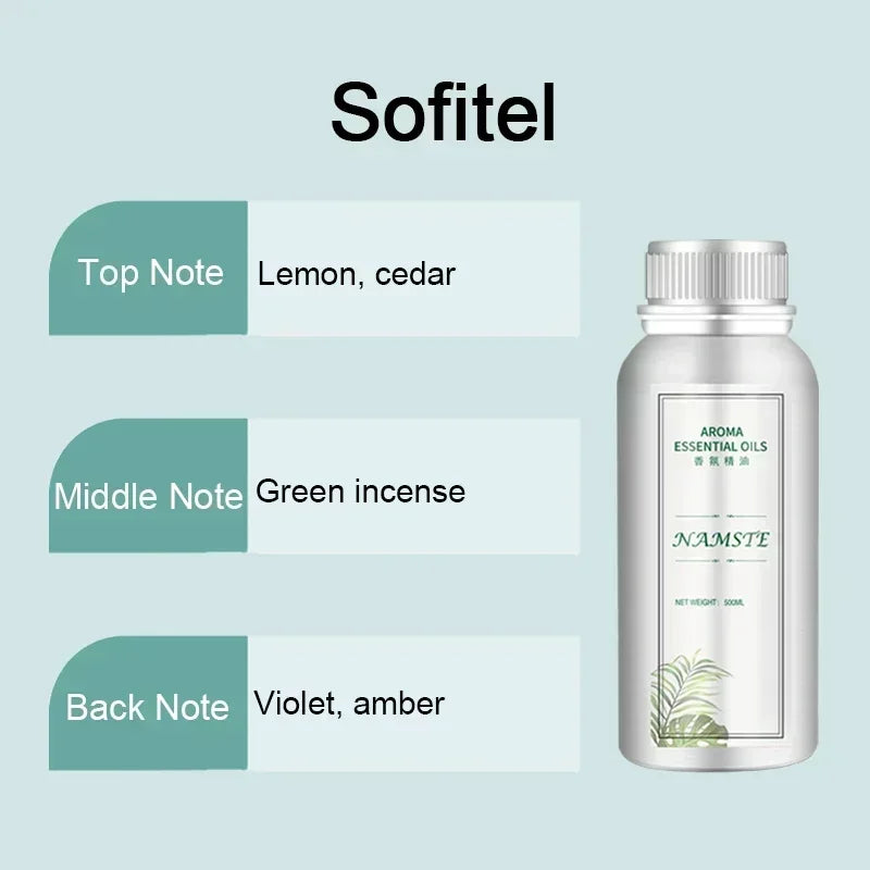 500ML Air Freshener Essential Oil Diffuser Refill Air Purifier for Hotels Electric Aromatic Oasis Humidifier Car Smoke Generator