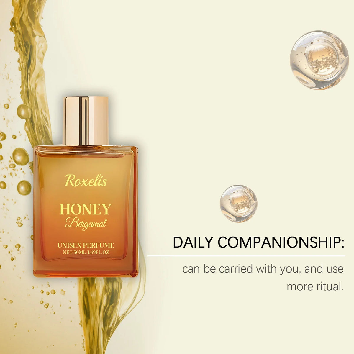 Honey Bergamot Pheromone Fragrance Spray Lasting Fragrance Deodorant Eau De Toilette Cologne Fragrance for Women Skin Care