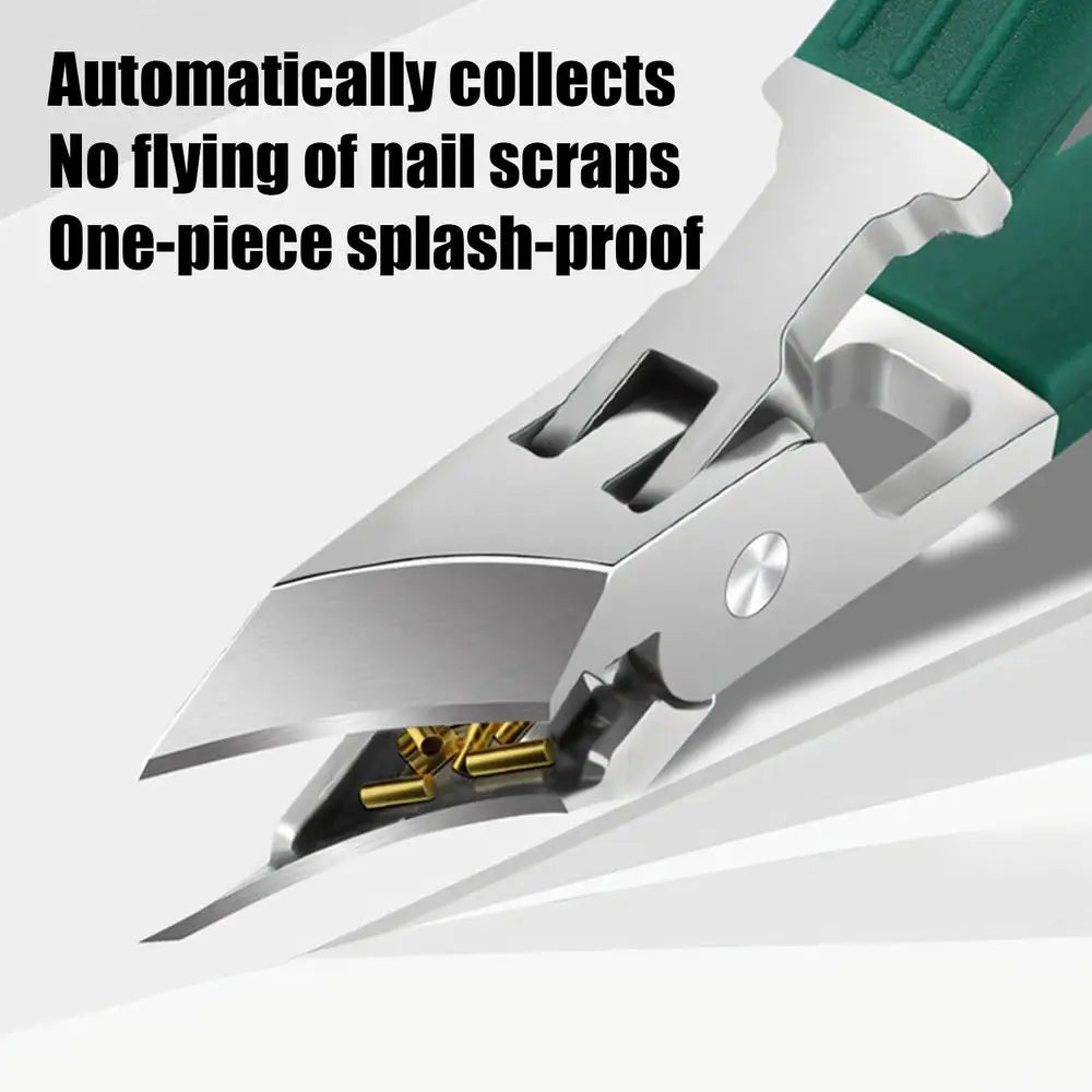 Curved Nail Clipper Stainless Steel Fingernail & Toenail Clipper Cutters Anti-Splash Cuticle Remover Fingernail Clipper Cutters
