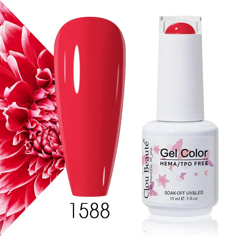 Clou Beaute Coffee Colors Nail Gel Polish HEMA/TPO FREE Soak off UV/LED 15ml Vernis Semi Permanent Nail Varnish 15ml Base Top