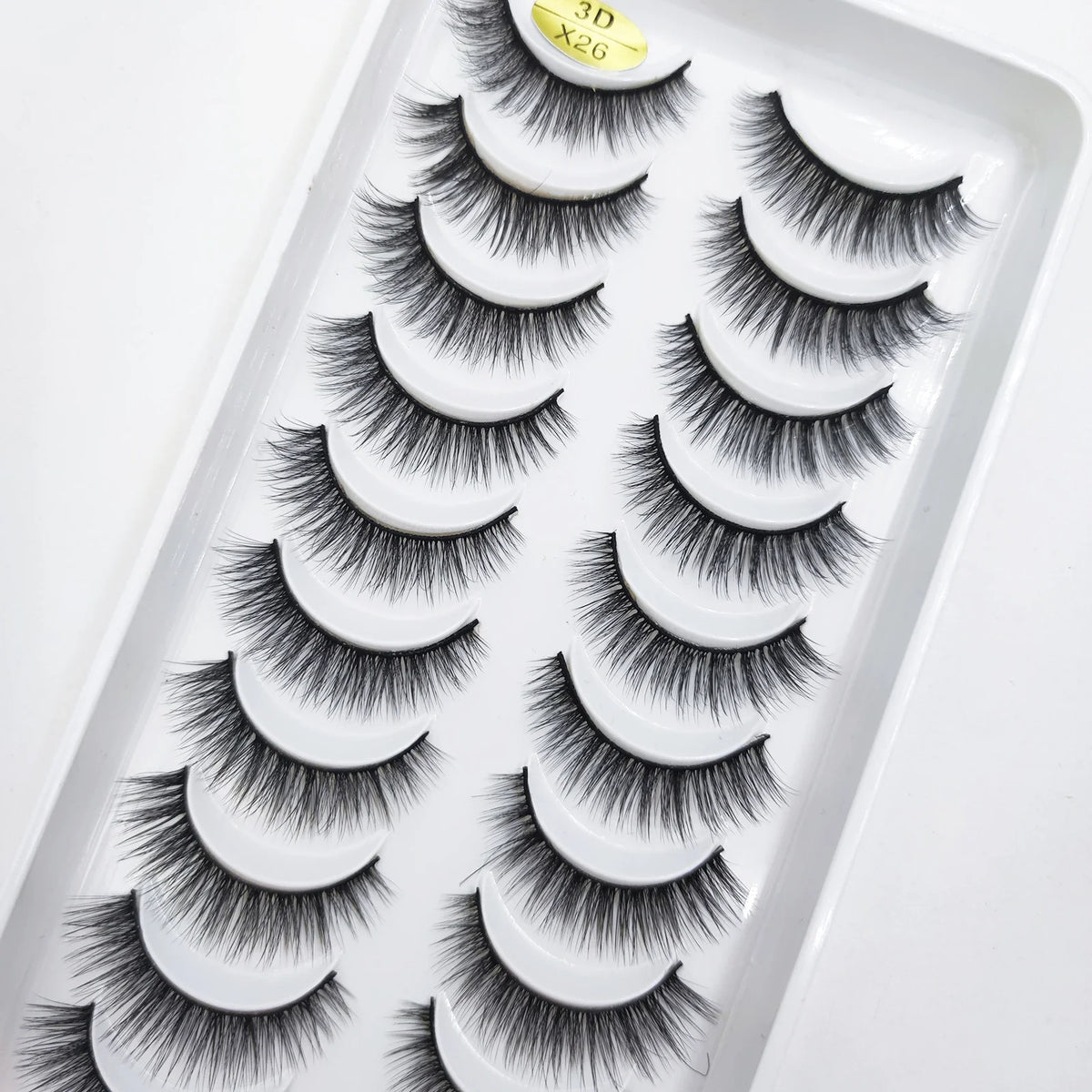 20 Style 10 Pairs Natural 3d Mink Lashes Soft False Eyelashes Cross Messy Dense Eye Lashes Extension Makeup Faux Cils Maquillaje