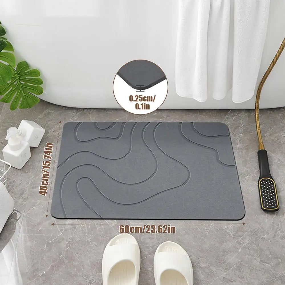 Bath Mat Mud Soft Mat Water Absorption Quick Drying Shower Mat Entryway Rugs Indoor Washable Door Mat For Front Door