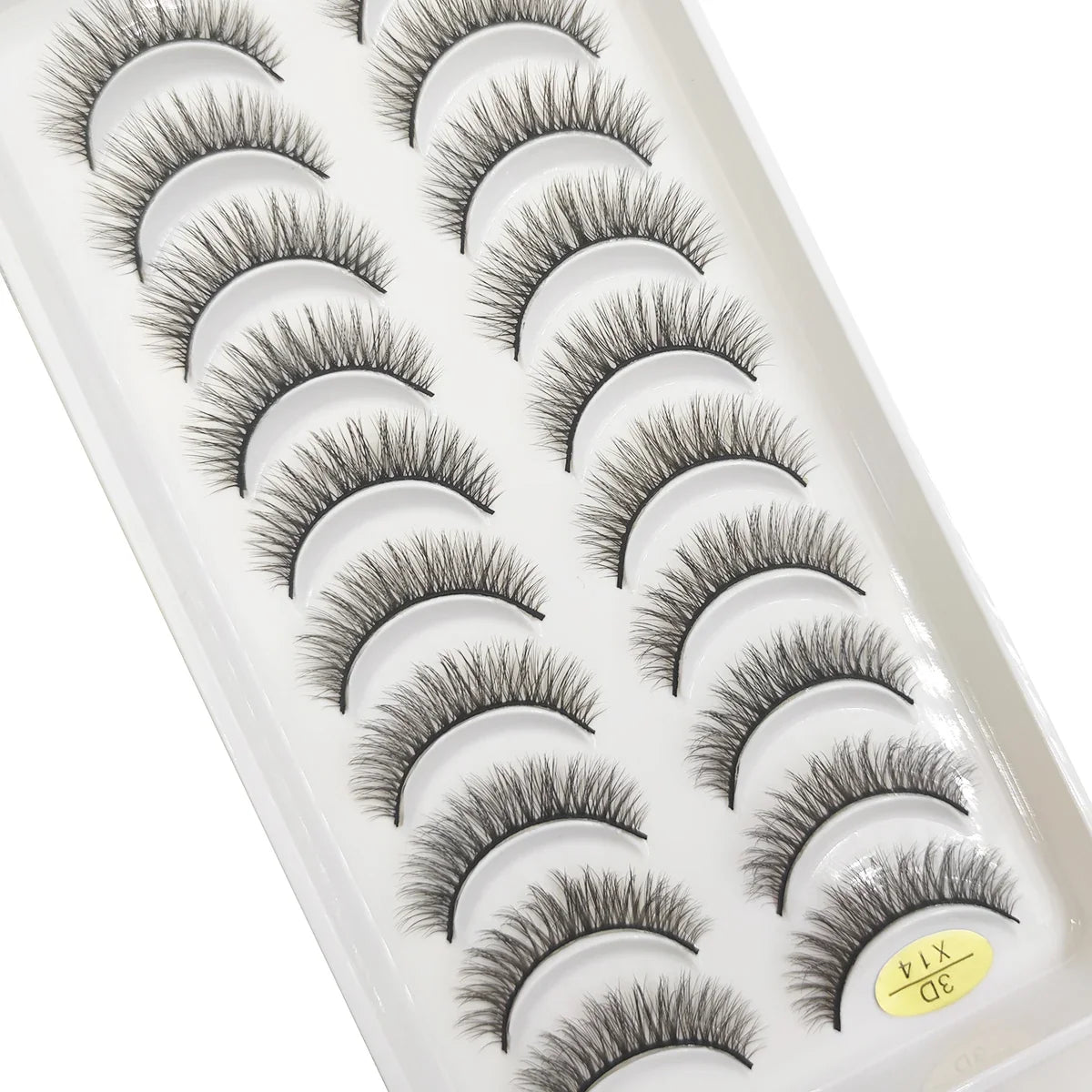 20 Style 10 Pairs Natural 3d Mink Lashes Soft False Eyelashes Cross Messy Dense Eye Lashes Extension Makeup Faux Cils Maquillaje