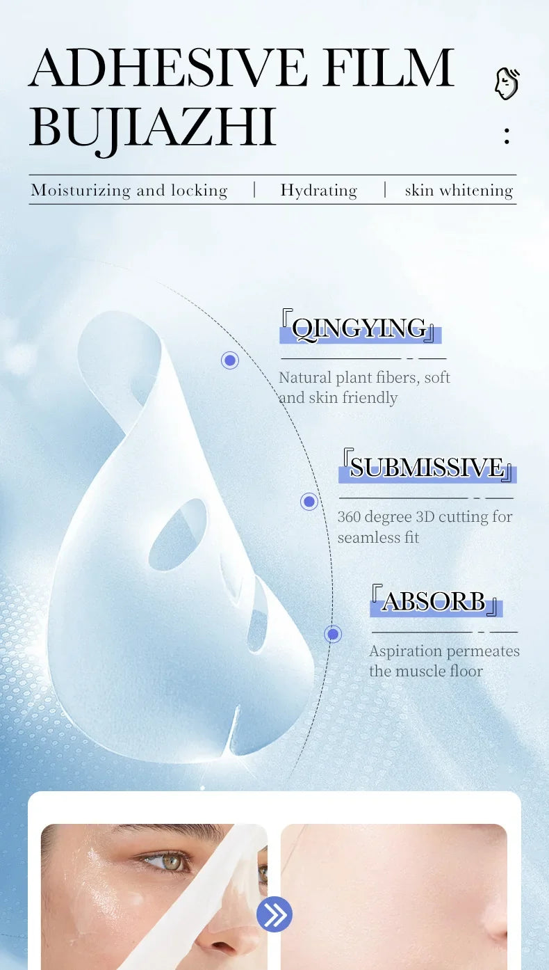 10Pcs Hyaluronic Acid Mask Facial Skin Care Firming Moisturizing Mask Facial Skin Care Products