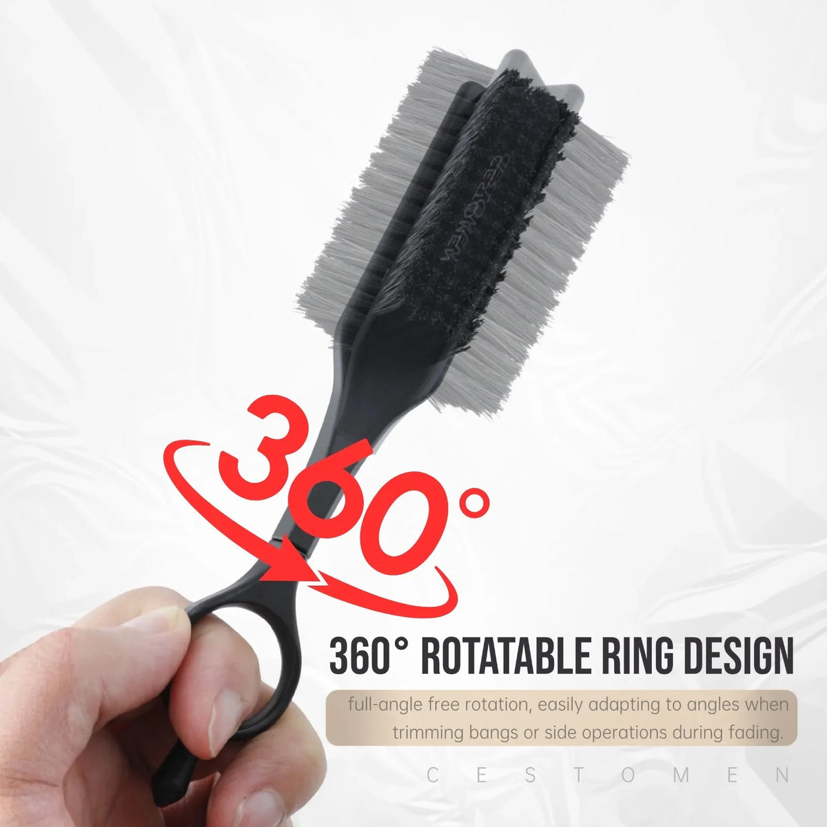 5PCS/Set Pro Barber Fine Mist Spray Bottle Spining Dual-Side Tooth Folding Haircut Comb Duster Hair Cleaning Brush Styling Tools