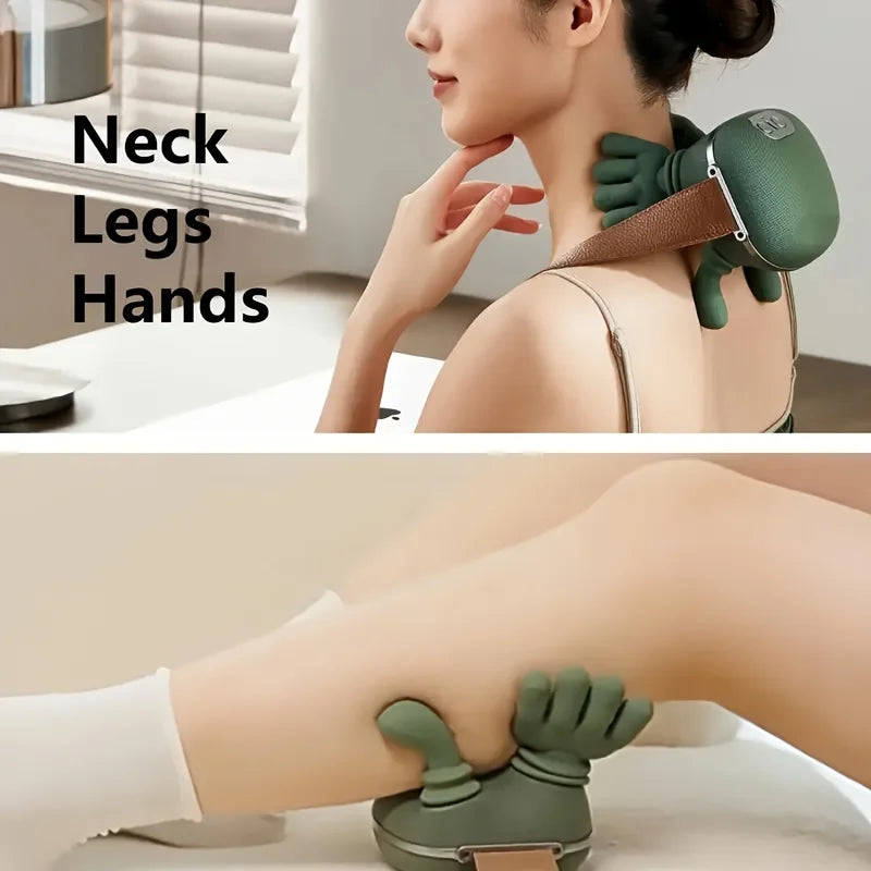 Bionic Neck Shoulder Massager N7 Kneading Massager Shawl 3-Level Modes Neck Cervical Waist Leg Body Muscles Massage Pillow