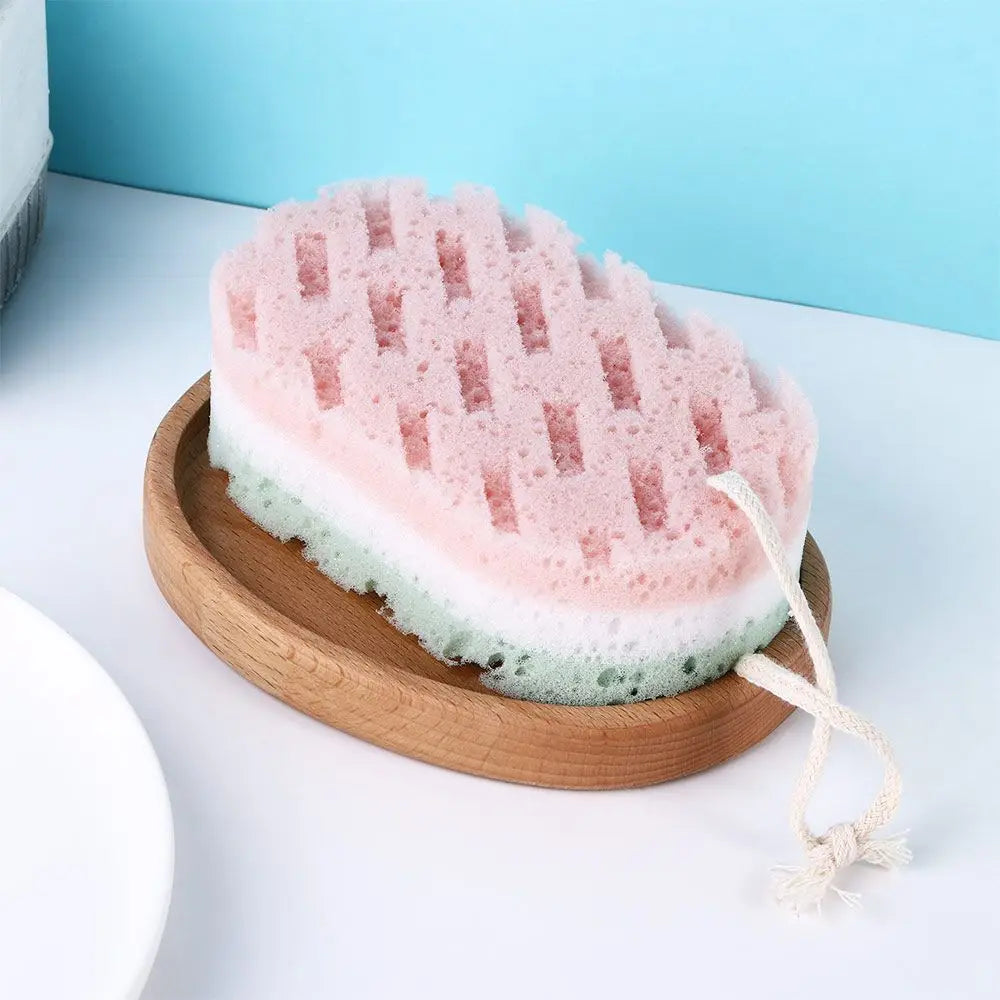 High Quality Durable Quick Foaming Bathing Accessories Massage Brush Sponge Scrubber Shower Rub Sponge Bath Ball Body Brush