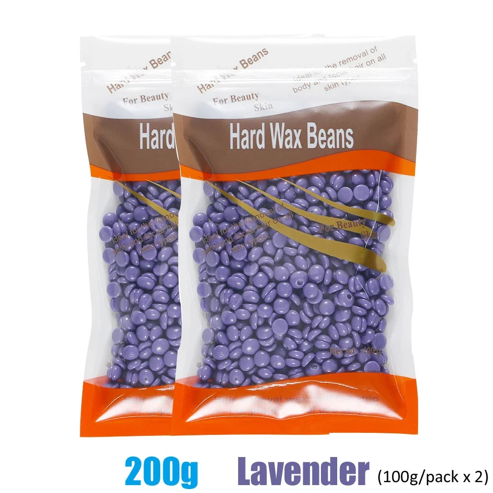 500g/200g/50g Hard Wax Beans For Body Hair Removal Versatile Painless Wax Warmer Waxing Beans for Wax Heater Machine Unisex