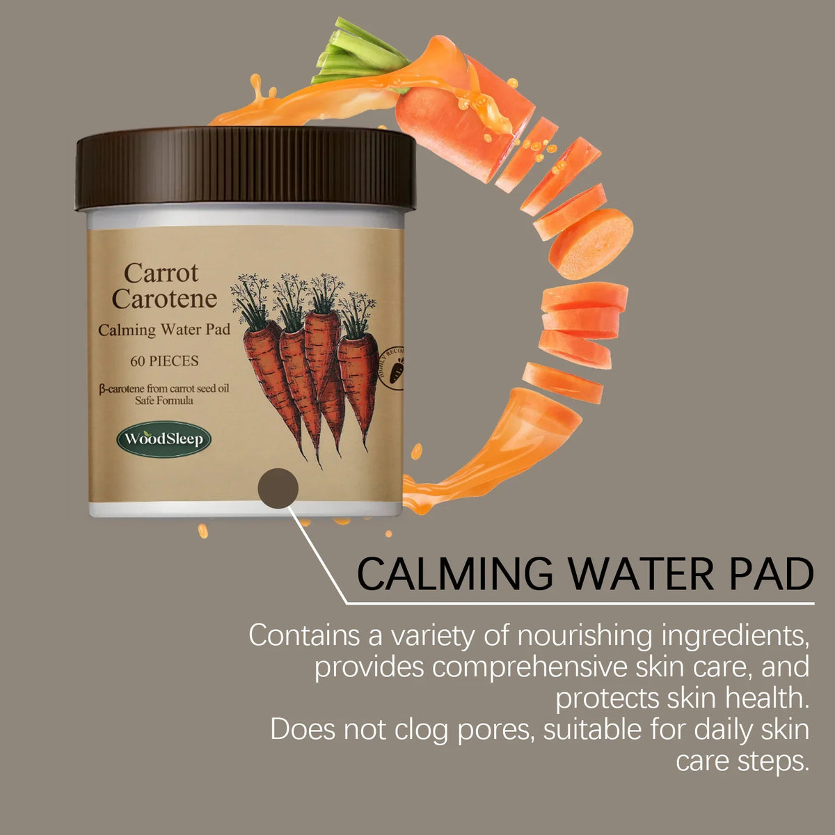 Carotenoid Calming Pads Repairing Damage Hydrating Smoothing Nourishing Firming Brighten Antioxidant Moisturizing Facial Mask