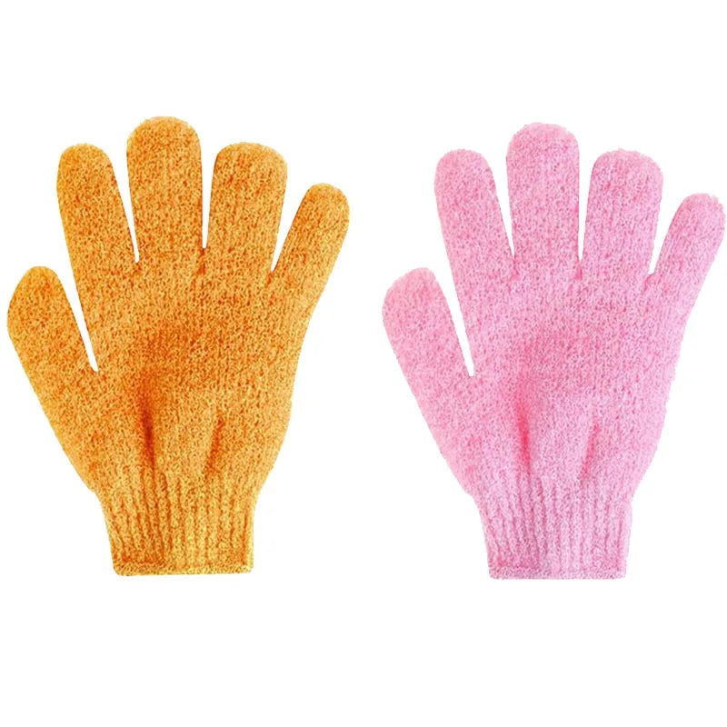 1/2Pcs Five Fingers Bath Gloves Peeling Exfoliating Household Shower Towel Scrub Body Wash Elastic Wipe Back Body Cleaning Tools
