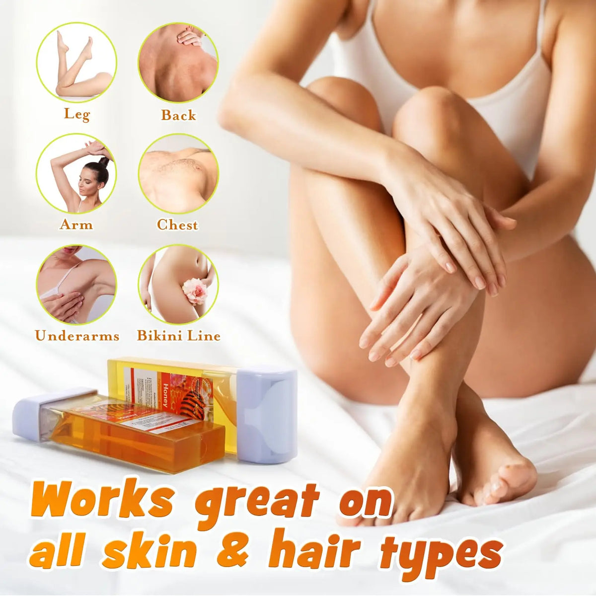 Hair Removal Wax Roller Refill Kit Volume Hair Removal Wax Tube Warms the Whole Body Limbs Hand Hair Removal Cream