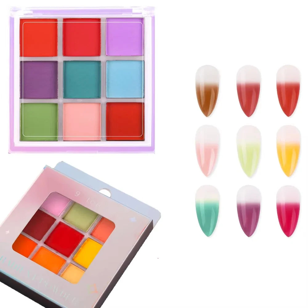 40 Color Ultimate Palette Matte Finish Nail Glitter Powder Long-Lasting Gradient Rainbow  Blush High Pigment Nail Makeup Kits