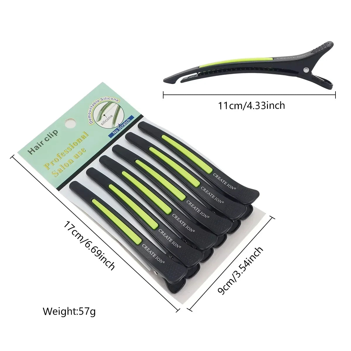 6Pcs Salon Alligator Hair Clips Traceless Hairdressing Clips Claws Section Barbershop Beauty Styling Tools Hairpin Accessories