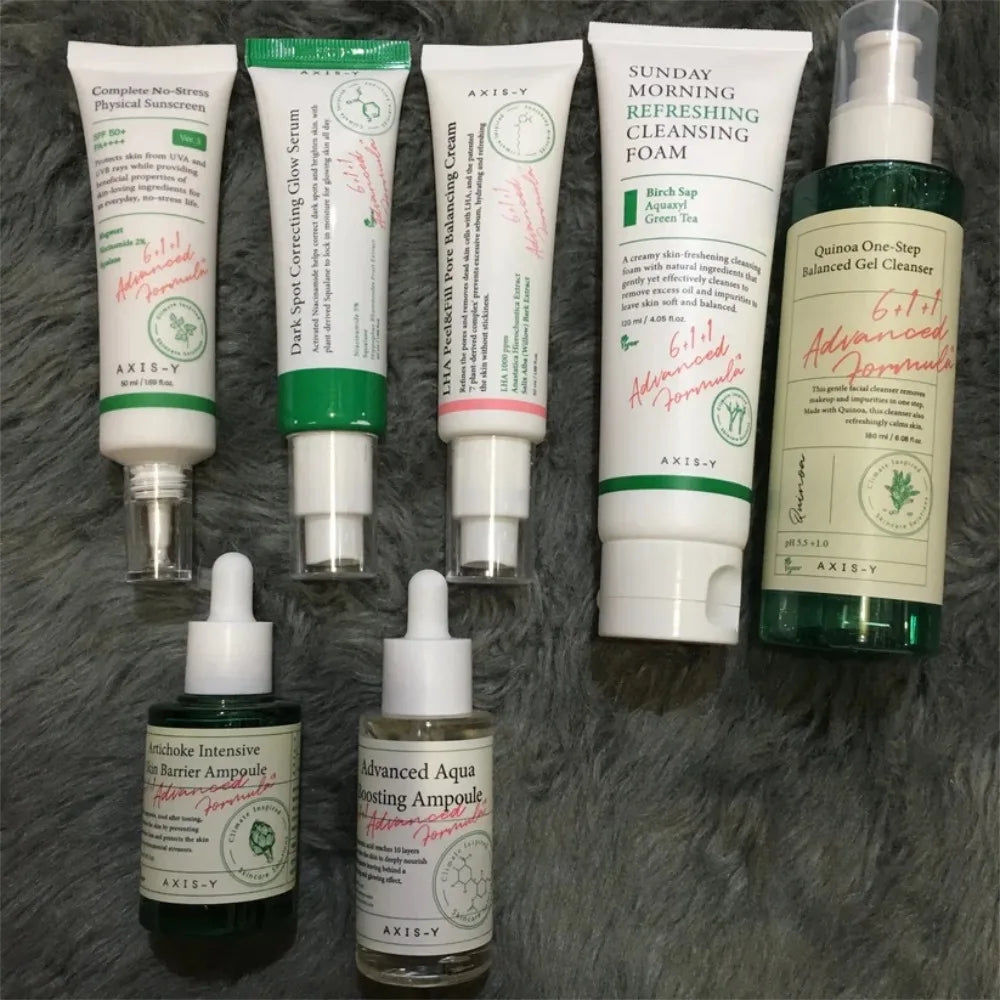 AXIS-Y Original Authentic Korean Face Cream Daily Purifying Treatment Toner Sunscreen Skin Resolution Gel Mask Eye Roll-on Serum