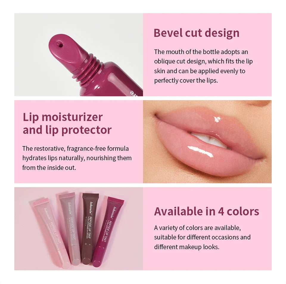 10ml Lip Glaze Moisturizing Jelly Lip Enrichment Oil Lasting Water Light Glass Lip Plump Oil Remove Line Lip Protection Serum