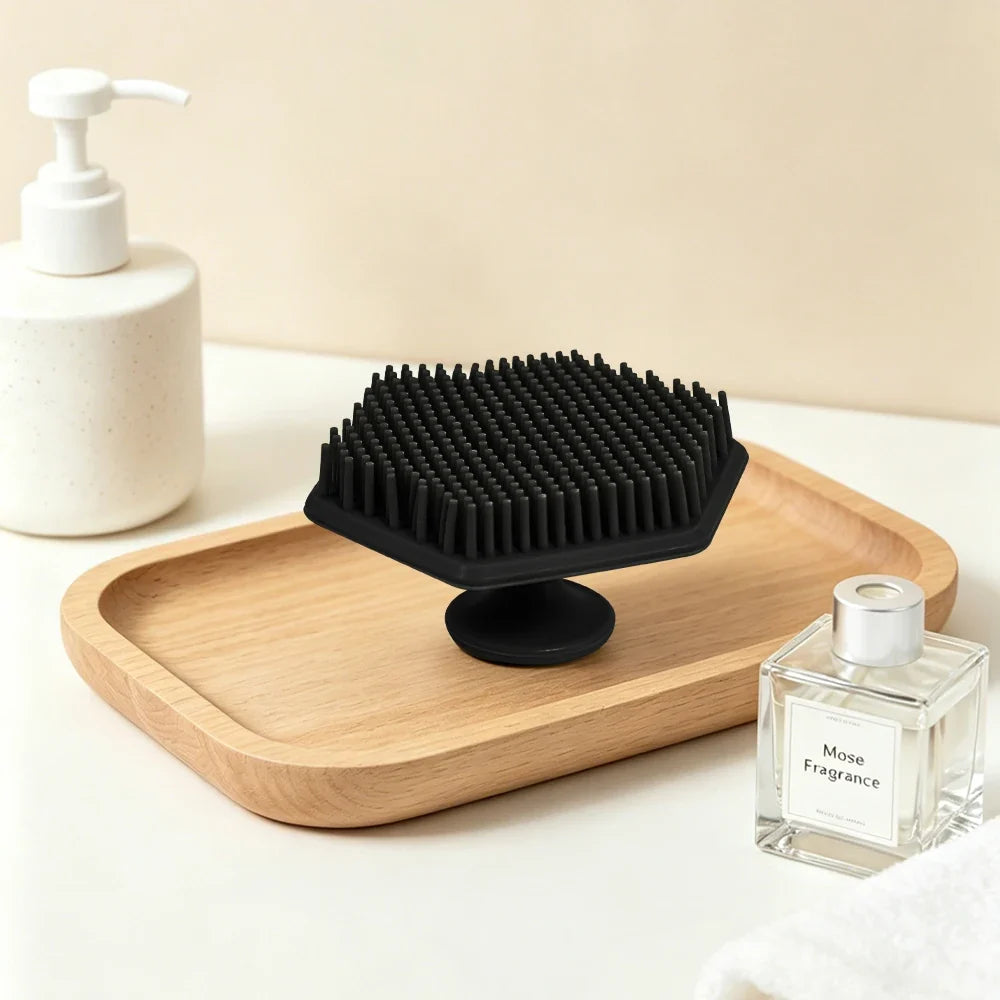 4-in-1 Multifunctional Cleaning Brush Silicone Shower Brush Set with Long Handle Massage Brush Bath Products And Tools