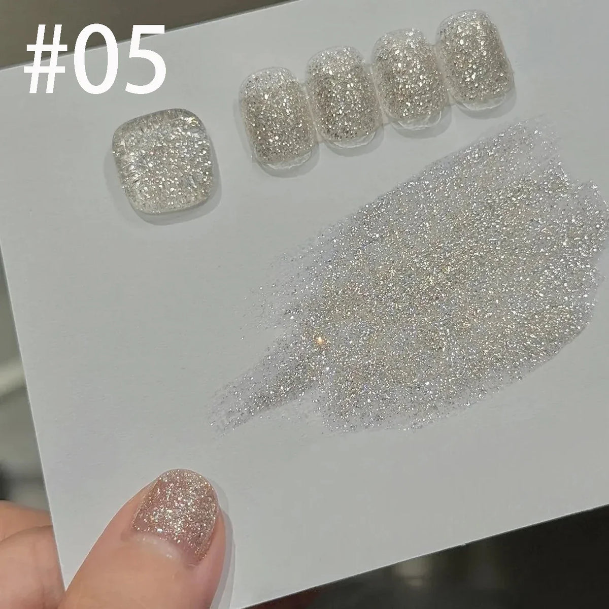 10ML 1pcs Moonlight White Strobe Glitter Gel Nail Polish Nail Supplies Hot Selling White Nails Super Flash Diamond Nail Polish