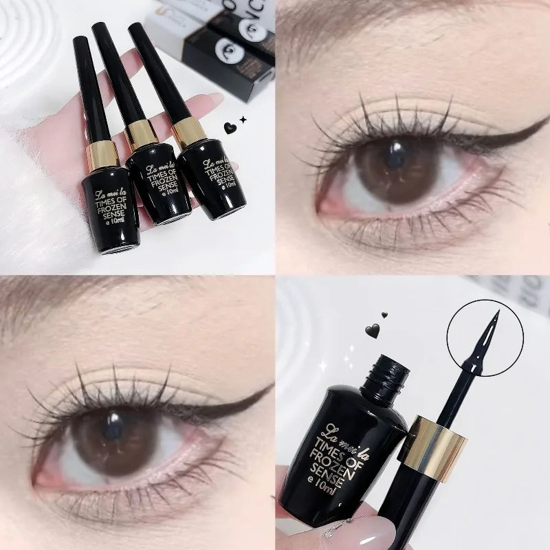Black Liquid Eyeliner Ultra Fine Natural Smooth Eyeliner Lasting Waterproof Quick Dry Non-Smudging Eye Durable Makeup Cosmetics