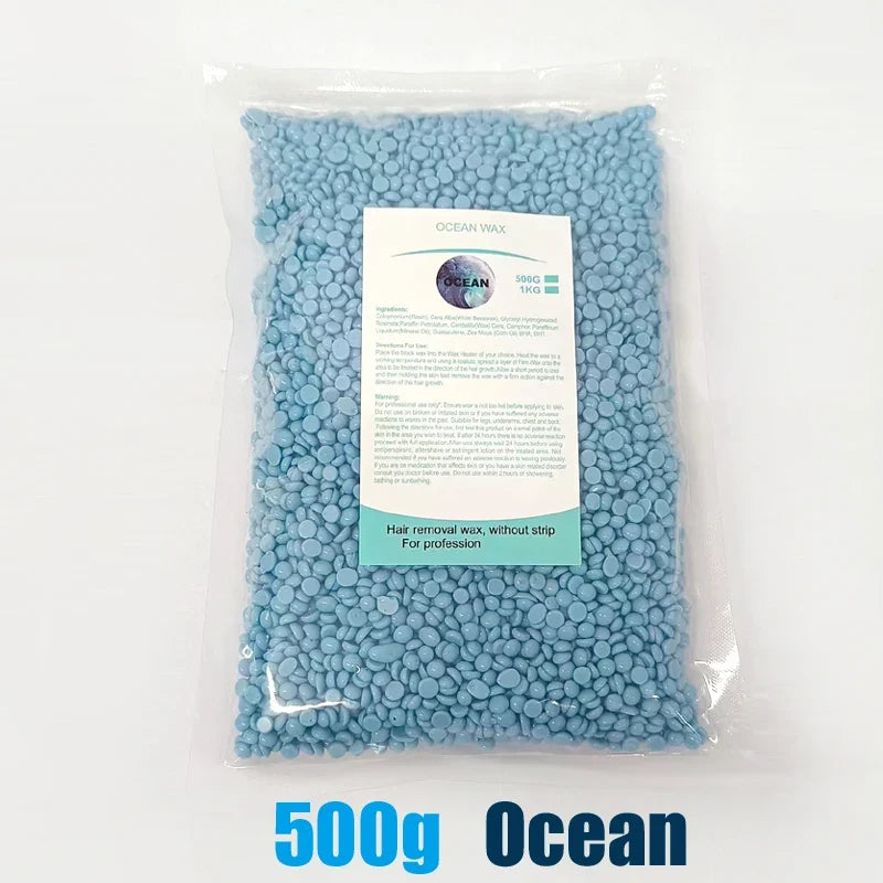 500g/200g/50g Hard Wax Beans For Body Hair Removal Versatile Painless Wax Warmer Waxing Beans for Wax Heater Machine Unisex