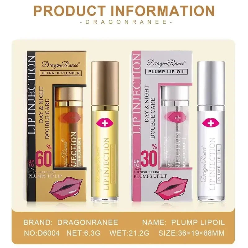Instant Volumising Lip Plumper Oil Enhancer Lip Gloss Plumping Serum Moisturizing Anti-Wrinkle Lipstick Sexy Lip Care Makeup
