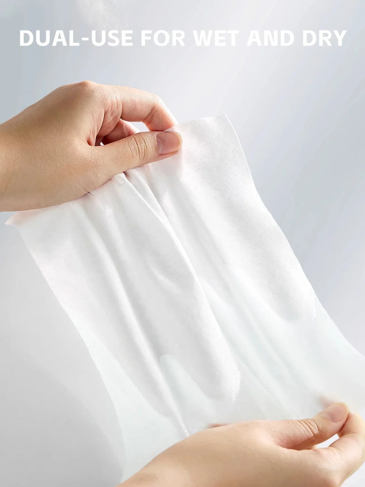 AIBEDILA Newborn Baby Cotton Dry Wipes Unscented Hypoallergenic 3-in-1 Clean Care Thick Facial Towels for Sensitive Infant Skin