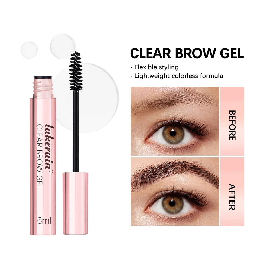 Clear Eyebrow Setting Gel Waterproof & Sweatproof Brow Coat Long-Lasting Non-Fading Transparent Brow Grooming Makeup