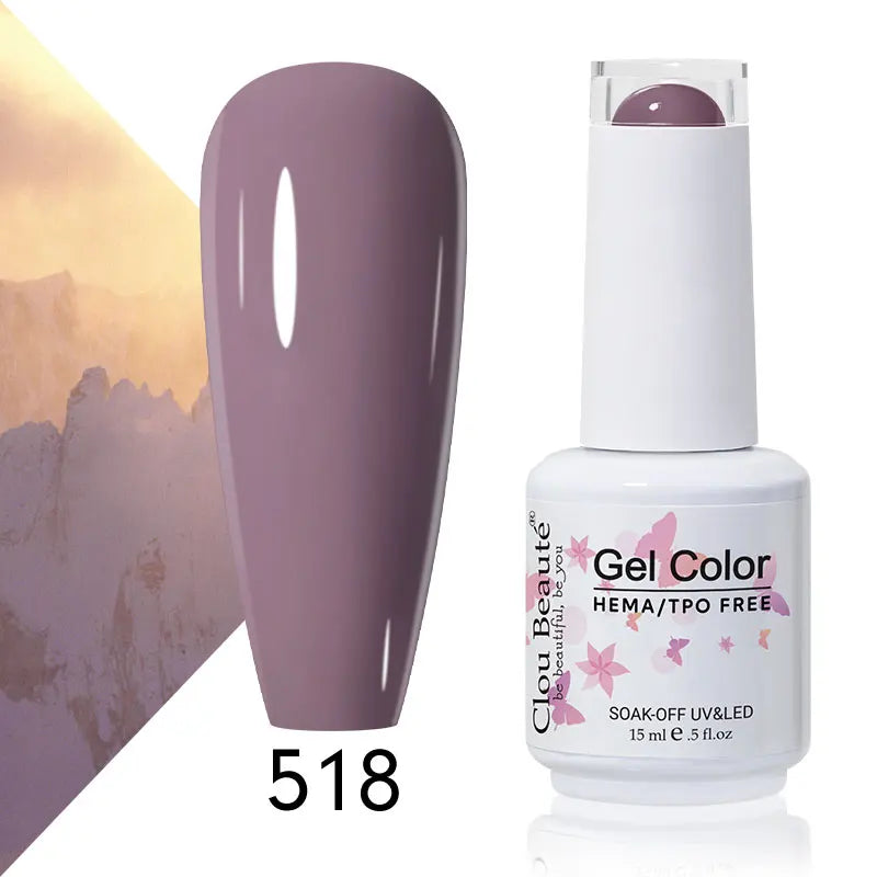 Clou Beaute Coffee Colors Nail Gel Polish HEMA/TPO FREE Soak off UV/LED 15ml Vernis Semi Permanent Nail Varnish 15ml Base Top