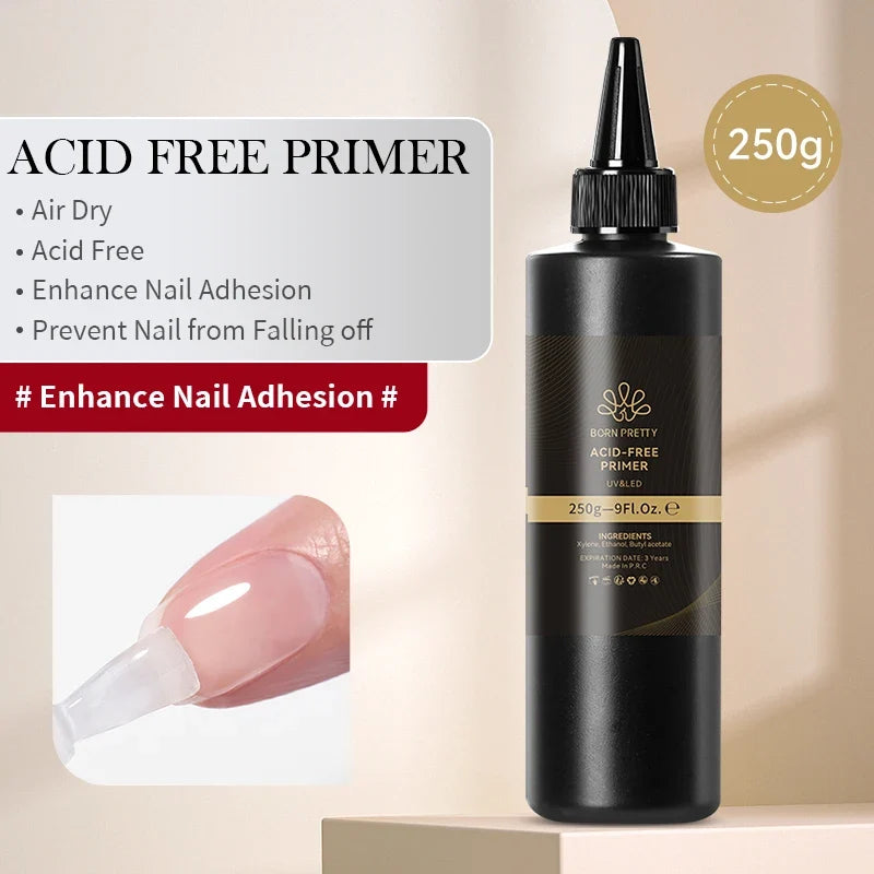 BORN PRETTY 250g Super Strong Nail Glue For False Nail Tips Press On Nails Refilled Package Base Gel Top Coat Matte Top Coat